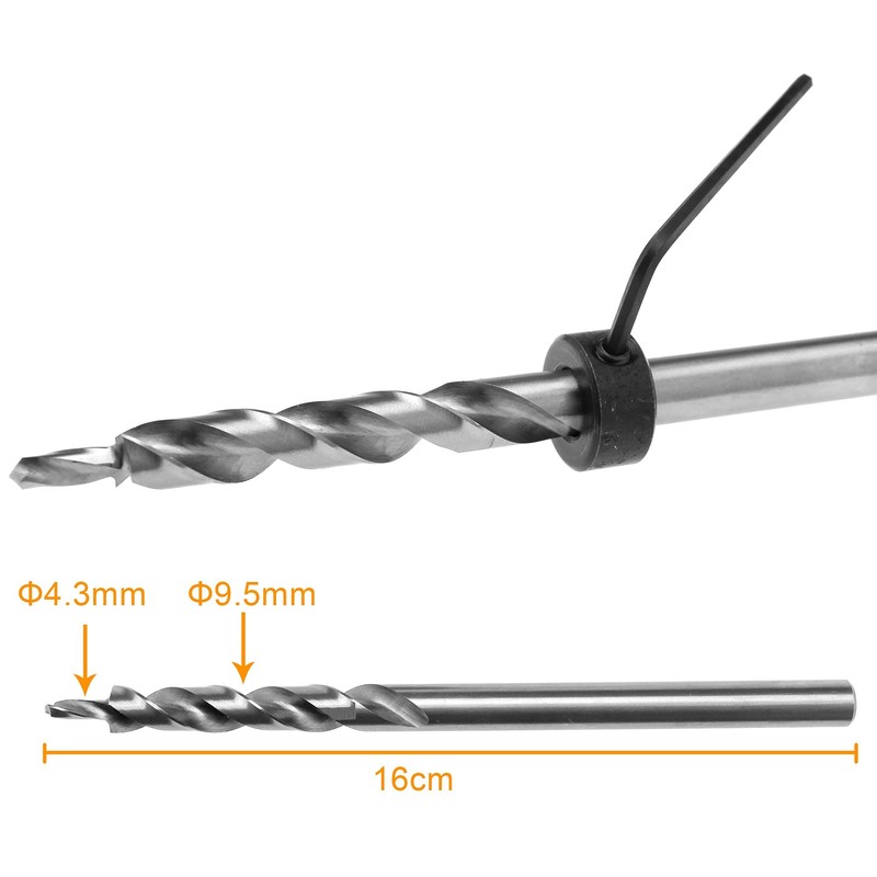 eMagTech New 3/8" 9.5mm Hex Twist Step Drills Pocket Hole