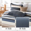 DUOHONG 120"x120" Oversized Bedspread - 100% Cotton, Striped Pattern California