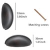 Lakaemfis 2 Pcs Hardware Bin Cup Handles Half Moon Shell