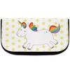 Mr. & Mrs. Panda Unicorn Happy Cosmetic Bag, White, Hand Drawn