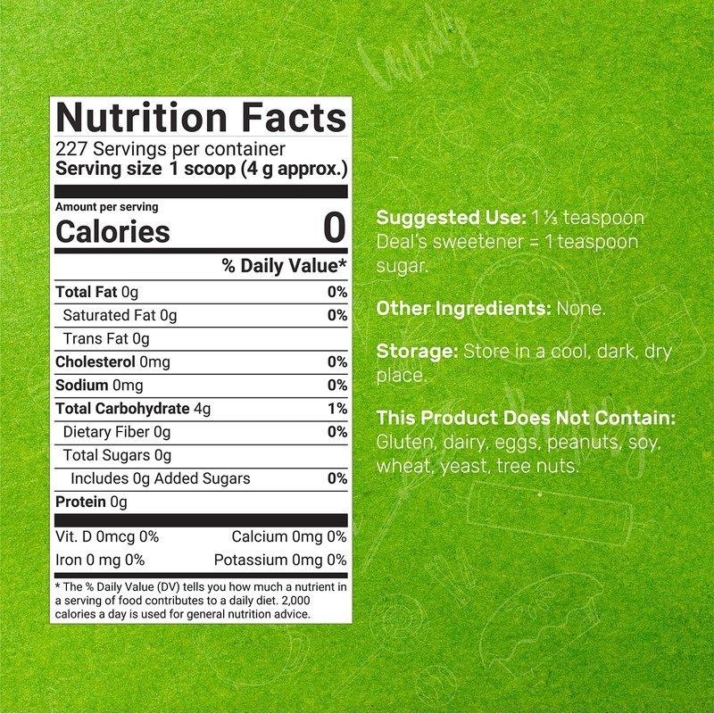 Allulose Sweetener 2 Pounds – Natural Sugar Subsitutes, No Aftertaste