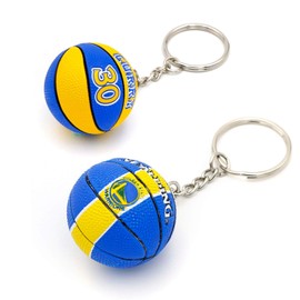XZDM 2pcs Mens Keychains, Basketball Warriors #30 Pendant, Party Favors, School Carnival Rewards, Party Bag Gift Filler Blue