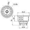 SANEI PH62F-S Sink Drain Stopper with Water Stopper Function, Diameter