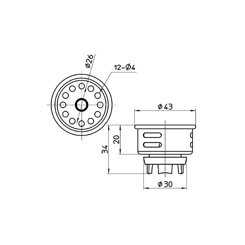 SANEI PH62F-S Sink Drain Stopper with Water Stopper Function, Diameter