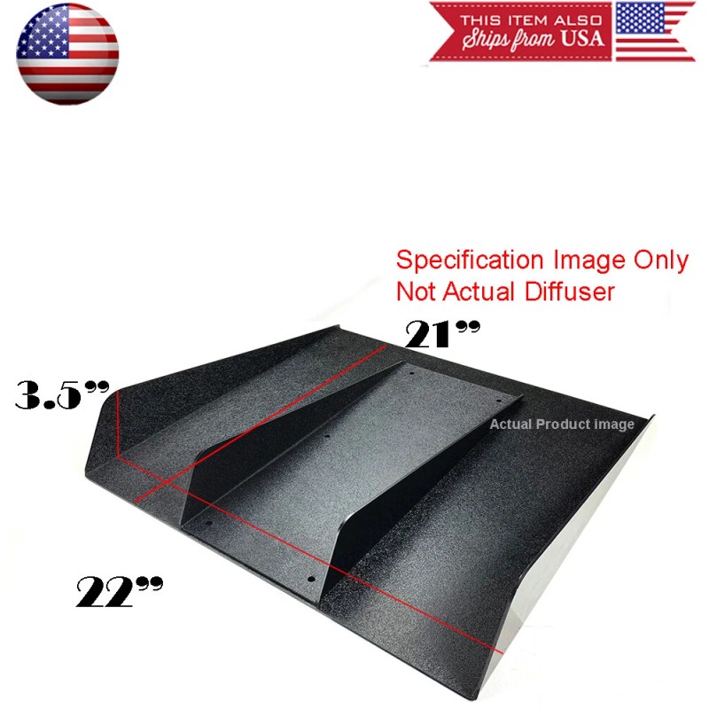 SDeelCase 22" x 21" ABS Universal Rear Bumper 4 Fins