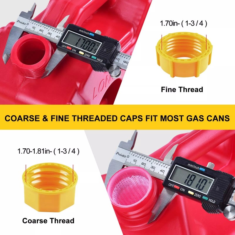 ZORYILUO Gas Can Spout Replacement Gas Can Nozzle (3 Kit-Yellow)