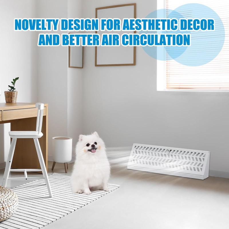Blulu 2 Pack 18 Inch Baseboard Register Vent Duct Opening