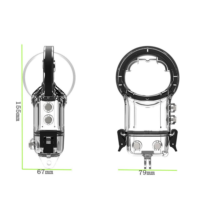 LICHIFIT Waterproof Case Sealed Diving Housing for Insta360 X3 Panoramic