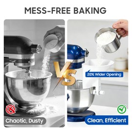 KingofKings Flour Funnel for Kitchen Aid Accessories and Attachments