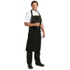 Whites Polycotton Bib Black Chefs Apron Kitchen Cooking Catering Long