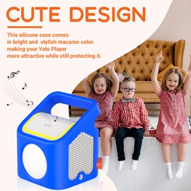 Silicone Case Compatible with Yoto Player (3rd Gen.), Anti-Slip Anti-Scratch Shockproof Silicone Cover Skin Cover for Yoto Player, Kids Player Protective (Blue)