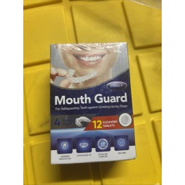 Dabida Mouth Guard, For Clenching Teeth At Night, 4 guards-2 sizes, 12 cleansers
