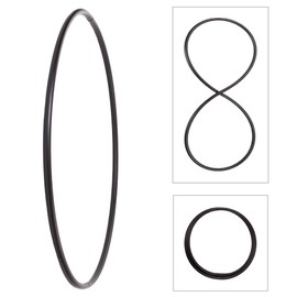 hoopomania Foldable Hula Hoop, HDPE 20 mm, Black, Diameter 95 cm