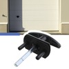 OTOTEC T Black Garage Door Lock 75mm Shaft 35mm Fixing