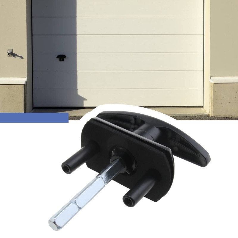 OTOTEC T Black Garage Door Lock 75mm Shaft 35mm Fixing