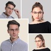HIGHLIKE 4-Pack Blue Light Reading Glasses for Men, Metal Half