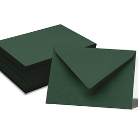 Darling Souvenir A7 Dark-Green Invitation Envelopes (5 1/4 x 7 1/4) Euro V-Flap 80 LBS Self-Adhesive Ideal for Invitations, RSVP, Photo, Wedding, Packs & Colors Available