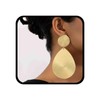 Iaceble Exaggerated Geometric Earrings Large Hammered Teardrop Earrings Textured Metal