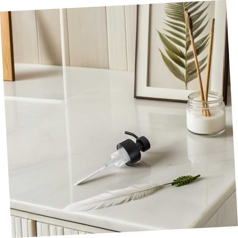 IWOWHERO 2pcs Stainless Steel Lotion Pump Head Dispenser Black Soap