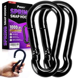 PAMAZY 2Pcs 5.5In Spring Snap Hooks 1000LBS Capacity, Utility Hook Clip, Heavy Duty Rope Connector, Quick Link Snap Hooks for Indoor & Outdoor, Hanging, Camping, Fishing