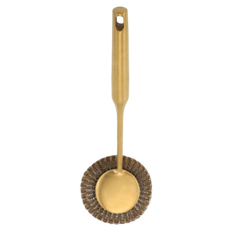 Long Handle Steel Wool Scrubber Deep Clean Rustproof Stainless Steel