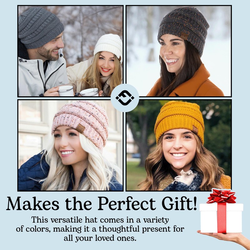 Funky Junque Exclusives - Gorro de punto acanalado sólido para