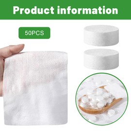 COYUN 50 Stück Einweg Komprimiertes Handtuch, komprimierte Handtücher aus Baumwolle Mini Handwischtücher Tabletten Handtuch Reisen Zuhause Beauty Camping Outdoor Sports