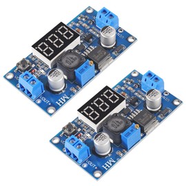 AOICRIE 2pcs LM2596S LM2596 DC-DC Buck Converter Adjustable Step-Down Voltage Regulator Power Module 36V 24V 12V to 5V 2A Voltage Stabilizer with LED Display