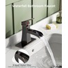 FORIOUS Bathroom Sink Faucet 1 Hole Waterfall One Handle Oil