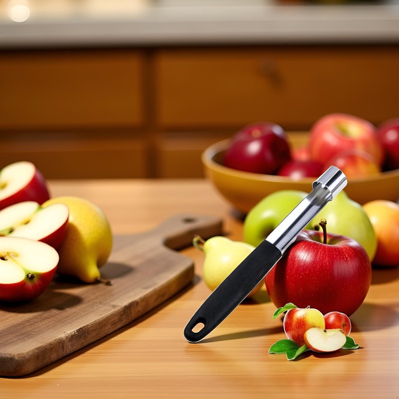 1Pc Black Stainless Steel Core Seed Remover Fruit Apple Pear