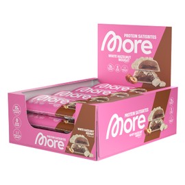 MORE Protein Satisbites, 12 x 2 x 25 g, White Hazelnut Nougat