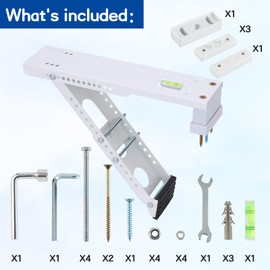 GNILLKO Window Air Conditioner Support Bracket, Support Up to 85 lbs, Universal for 5,000-12,000 BTU AC Units, Window AC Bracket Light Duty