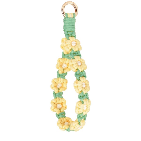 elephtree Boho Macrame Keychain Wristlet Keychain Weave Exquisite Keyring Holder