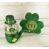 AGD St Patricks Decor - Irish Leprechaun Pipe Shaker Shamrock