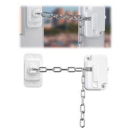 ZORVYN 1 Stück Adjustable Child Safety Window Lock, Window Locks, Door Chain Without Drilling, Window Safety for Children, Compatible with UPVC, Windows, Doors, Car Windows, Cabinets, Drawers