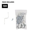 United Mfrs. Supplies Canvas Offset Clips 1/2 Inch 100/Pkg