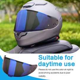 RIDLOG RF-1400 Visor CWR-F2 Motorcycle Helmet Visor RF 1400 Visor Replacement, Tinted Visor Face Shield for RF-1400 CWR-F2 NXR 2 Z8 UV Protection (Chrome Blue)