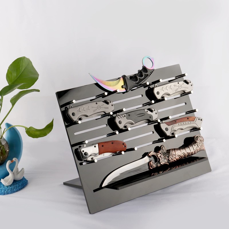 HHUXIUE Knife display stand,knife holder,acrylic knife display stand, folding knife