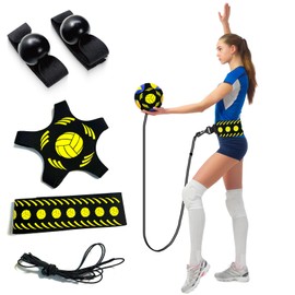 CGLRybO Volleyball Training Equipment with High Elasticity, Volleyball Trainer for Serving, Setting, Spiking and Return with Every Swing, Adjustable Solo Volleyball Trainer