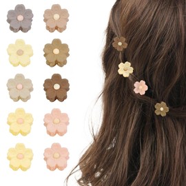 20Pcs Small Flower Daisy Hair Clips, TEBIEKOY Mini Hair Claw Clips Cute Jaw Clips Hair Pins Hair Barrettes Hair Clips for Women Fine Hair Tiny Flower Hair Accessories for Women