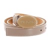 VALENTINO Block Plaque Buckle Belt W85 Beige/Oro - Can be