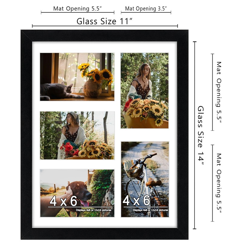 DUENPY 11x14 Collage Picture Frame, 4x6 Collage Picture Frame, Displays