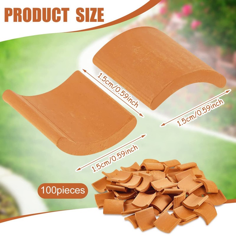 Dasing 200 Pieces Roof Tile Model Building Kit Red Miniature