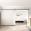 WINSOON 12FT Barn Door Hardware Kit: Single Sliding Door Hardware
