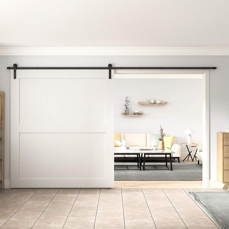 WINSOON 12FT Barn Door Hardware Kit: Single Sliding Door Hardware