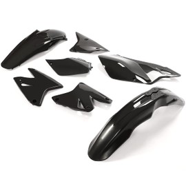 HECASA 7Pcs Plastic Kit Compatible with All Years Suzuki DRZ400 DRZ400E DRZ400ES DRZ400S DRZ400SM Replacement for 2041080001 Motorcycle Graphics Kit Plastic Fender Body Work Fairing Set Black