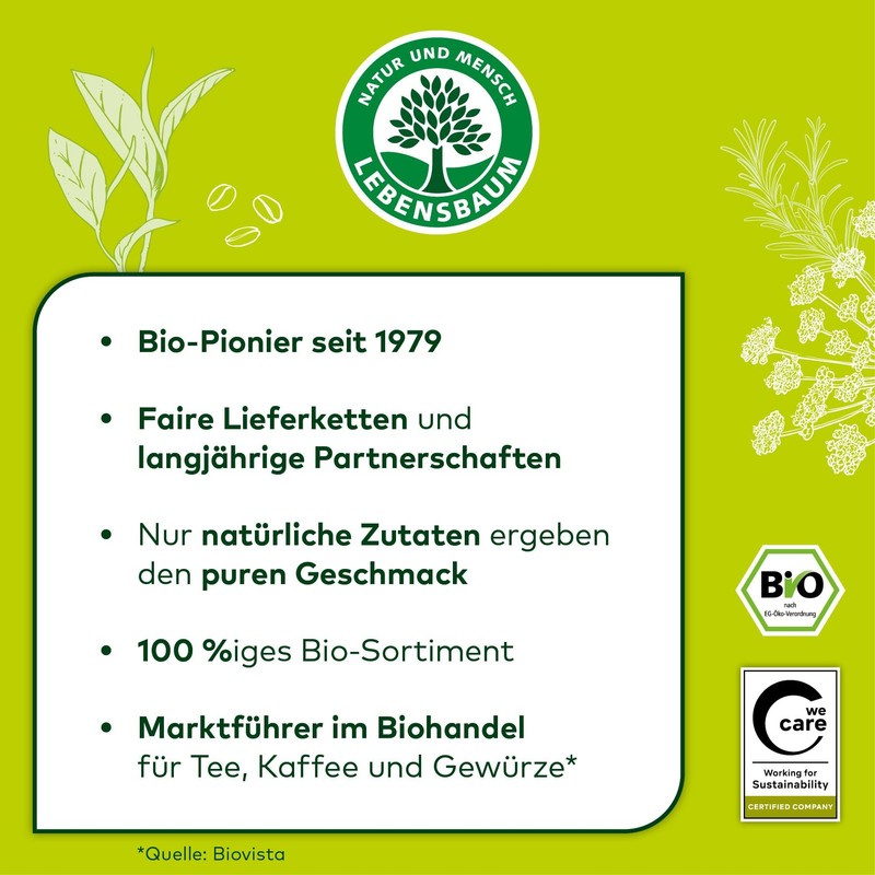 LEBENSBAUM Coffee Gourmet Strong, Ground Organic Coffee from Arabica Beans,