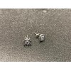 Unbranded Blue Tiny Evil Eye Protection Round Zirconia Stud Earrings