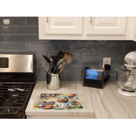 Caroline's Treasures DAC6280LCB Labradoodle The Chef Glass Cutting Board Decorative Tempered Glass Kitchen Cutting and Serving Board Large Size Chopping Board
