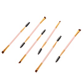 Healeved 6pcs Eyebrow Angled Spoolie Brush Set Wild Eyebrow Makeup Tool for Eyelashes and Brows Birthday for Ladies